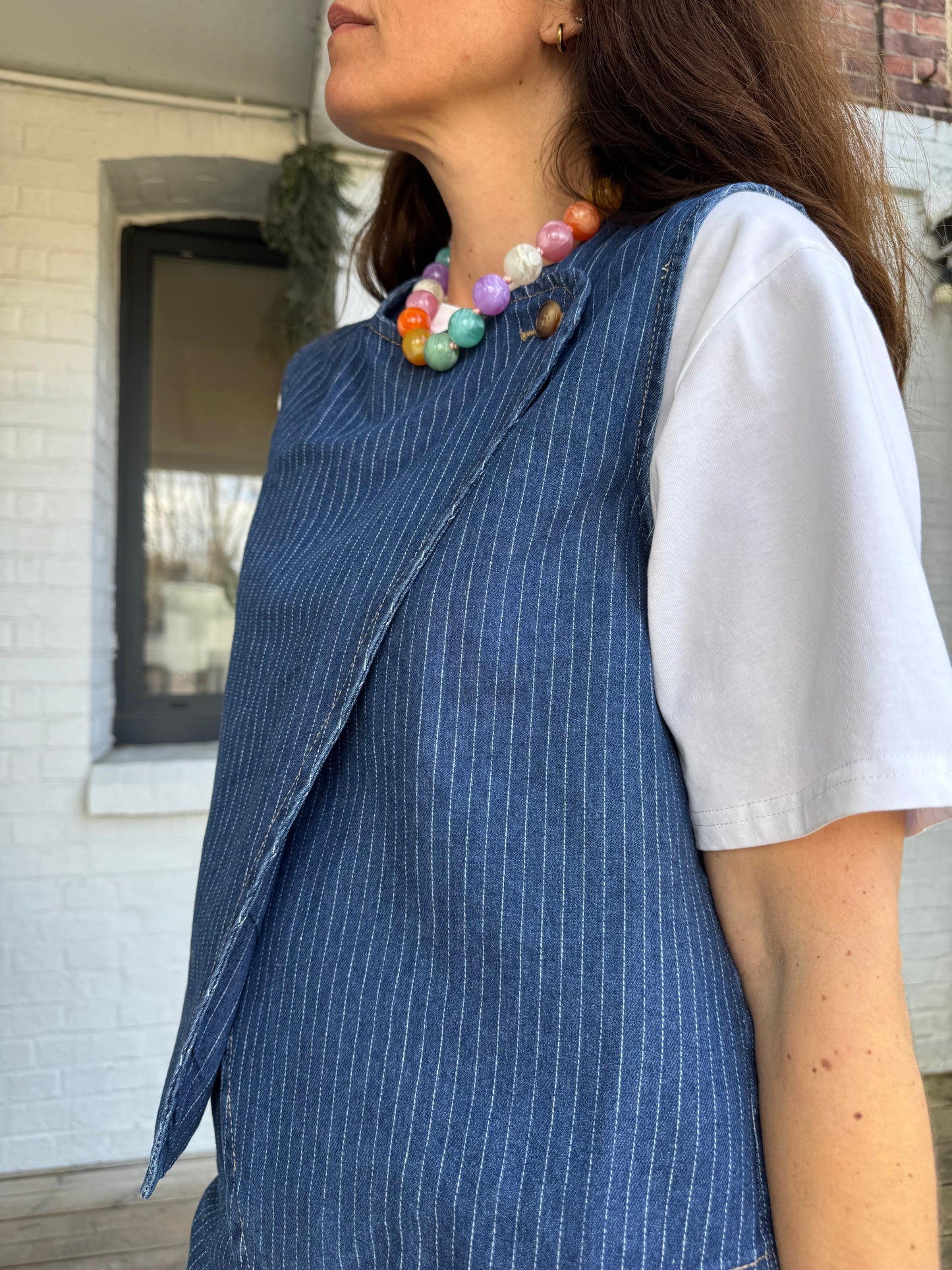 Gilet LILIO denim rayé