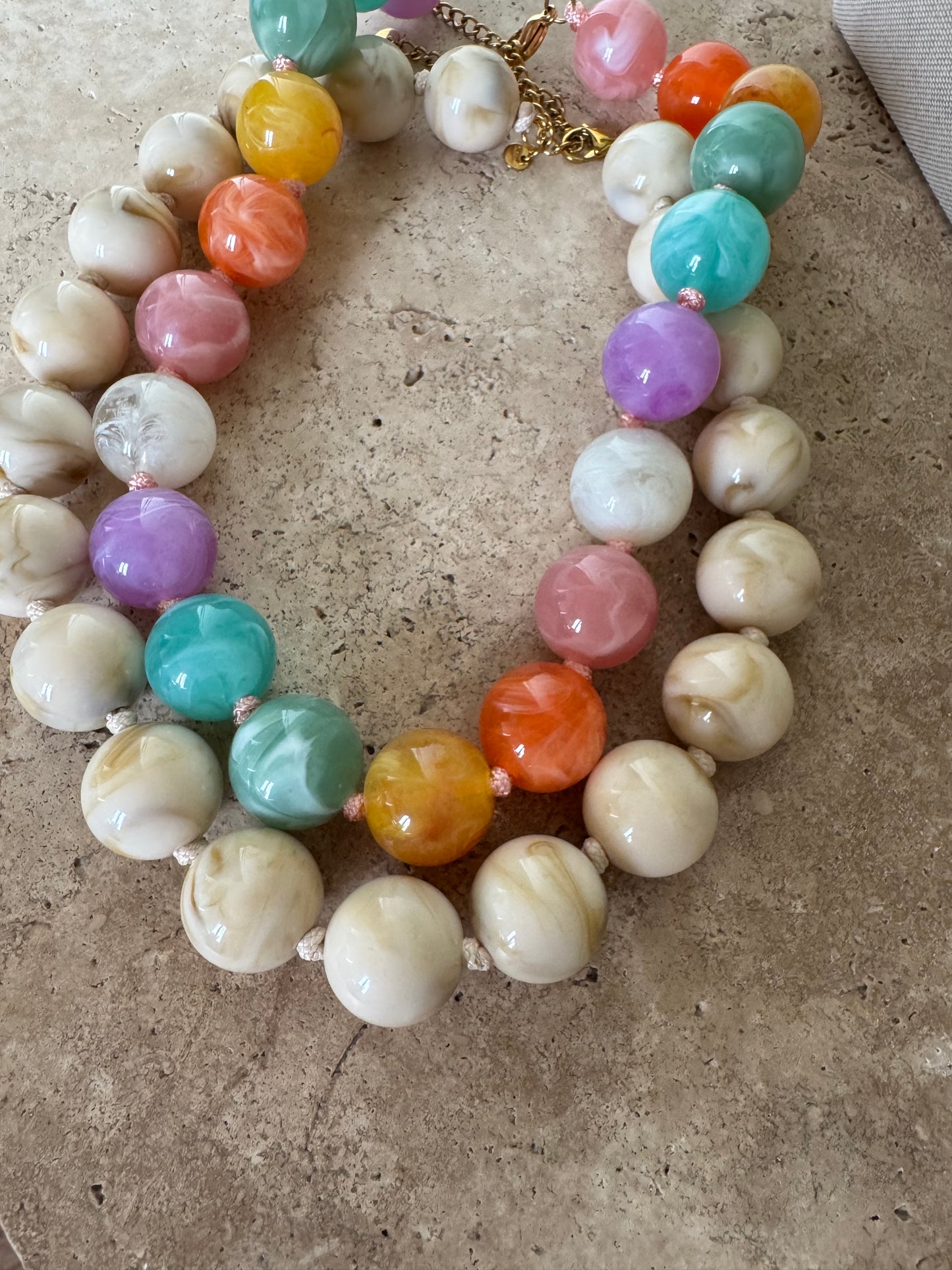 Collier BOLA rainbow