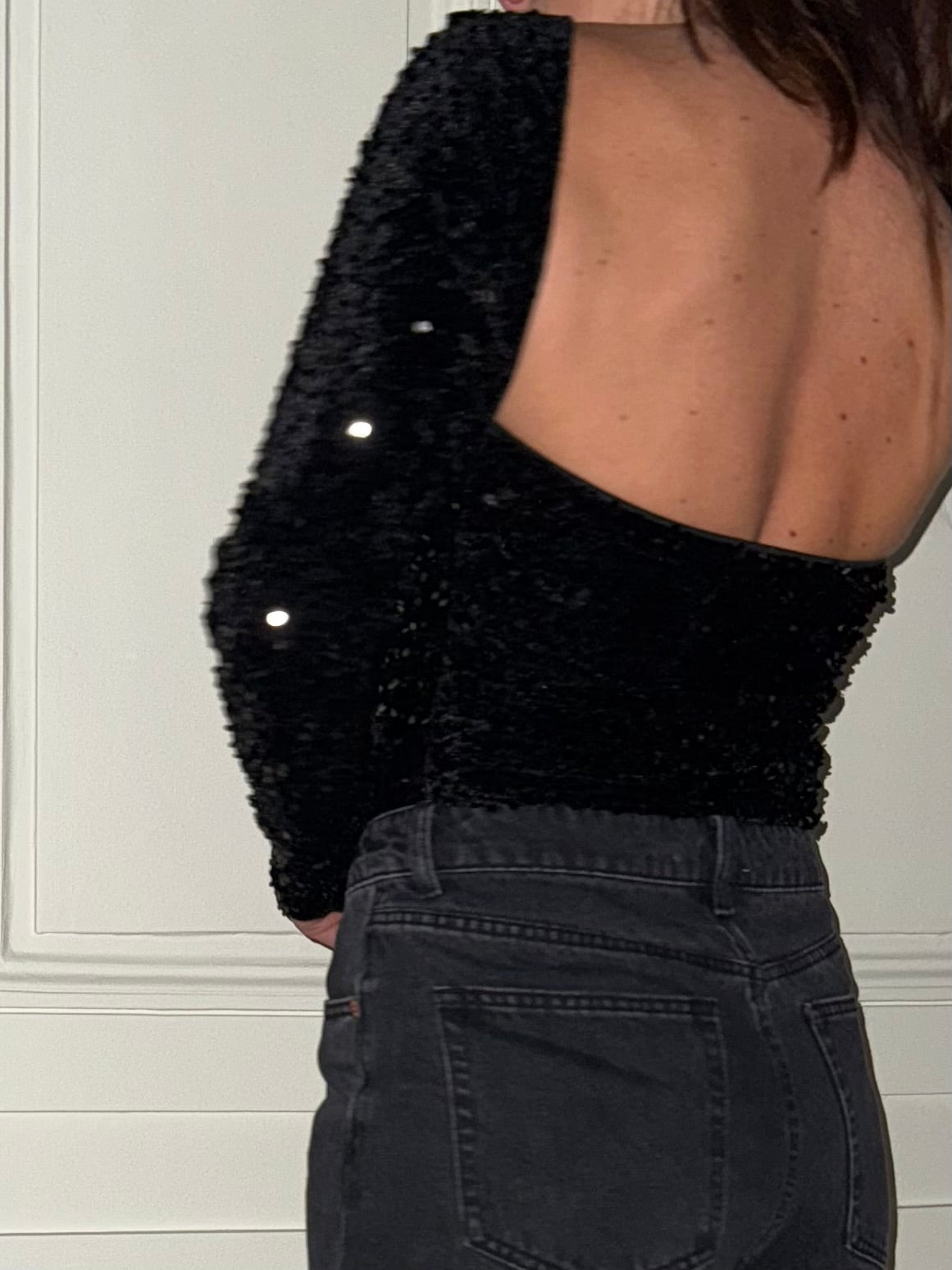 Body TOM sequins noir