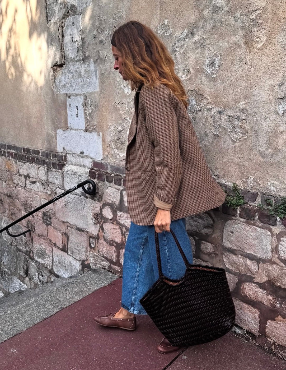 Blazer CLEM à carreaux marron