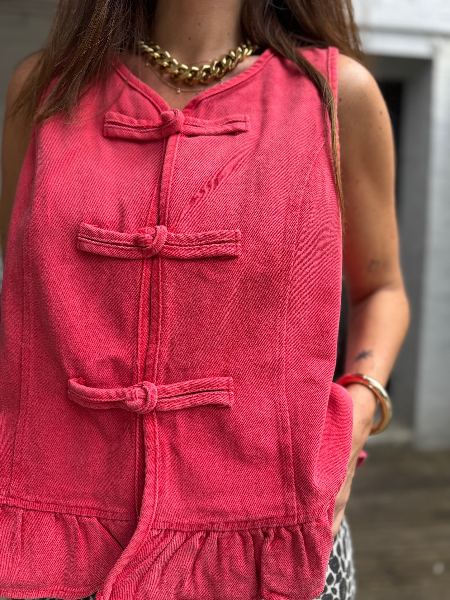 Top ADÈLE rouge