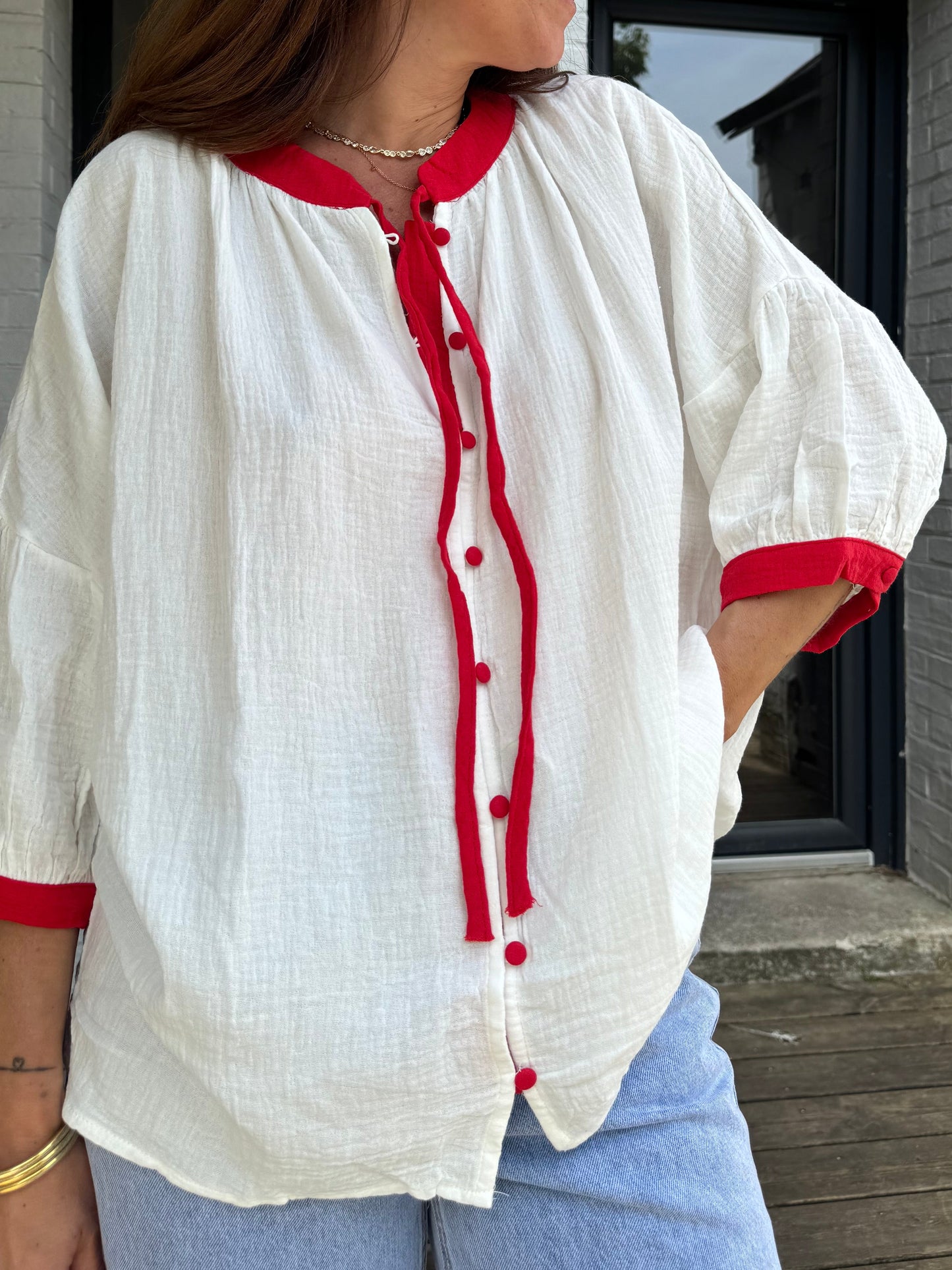 Blouse NORA rouge