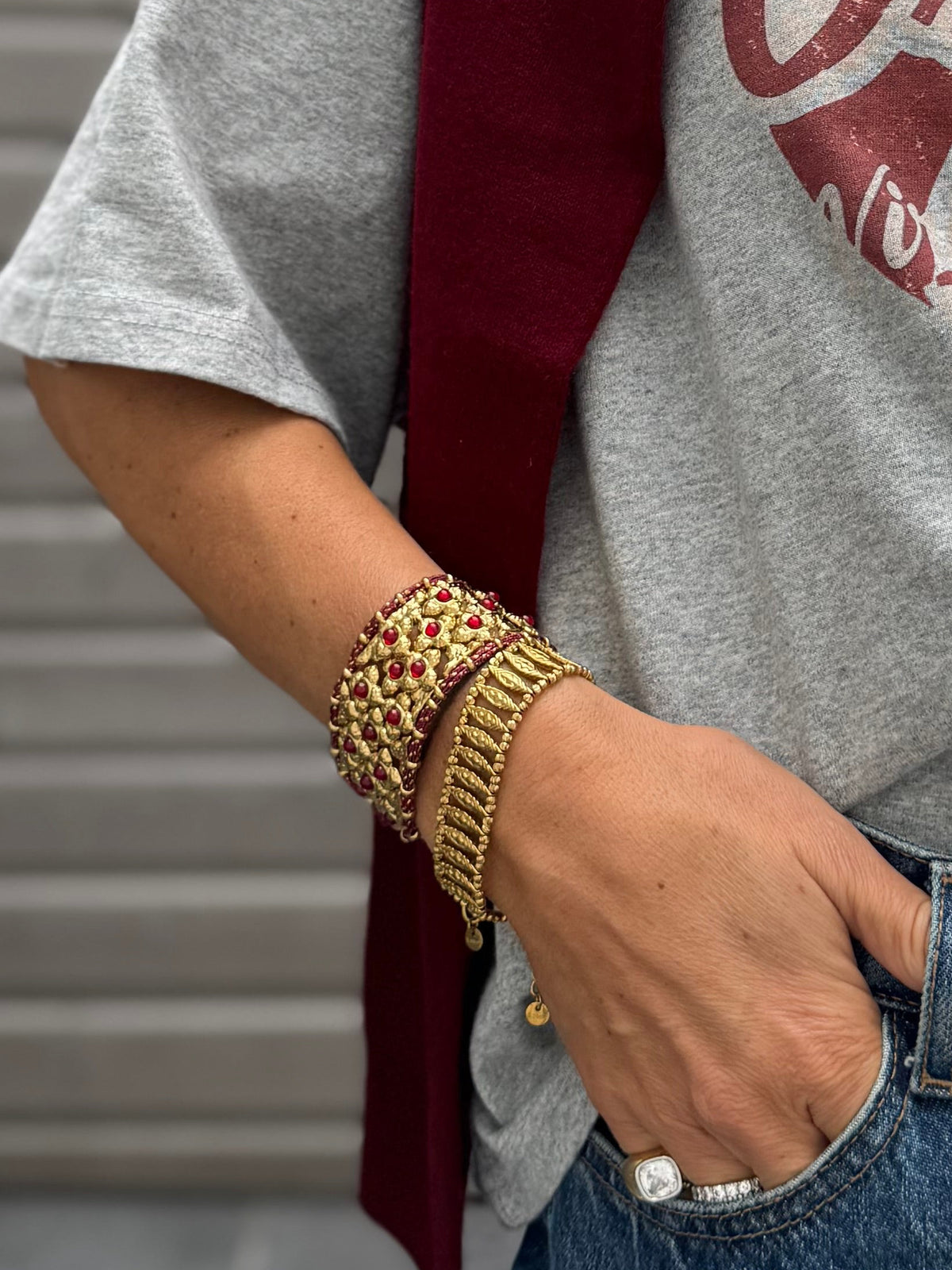 Bracelet bijoux rouge