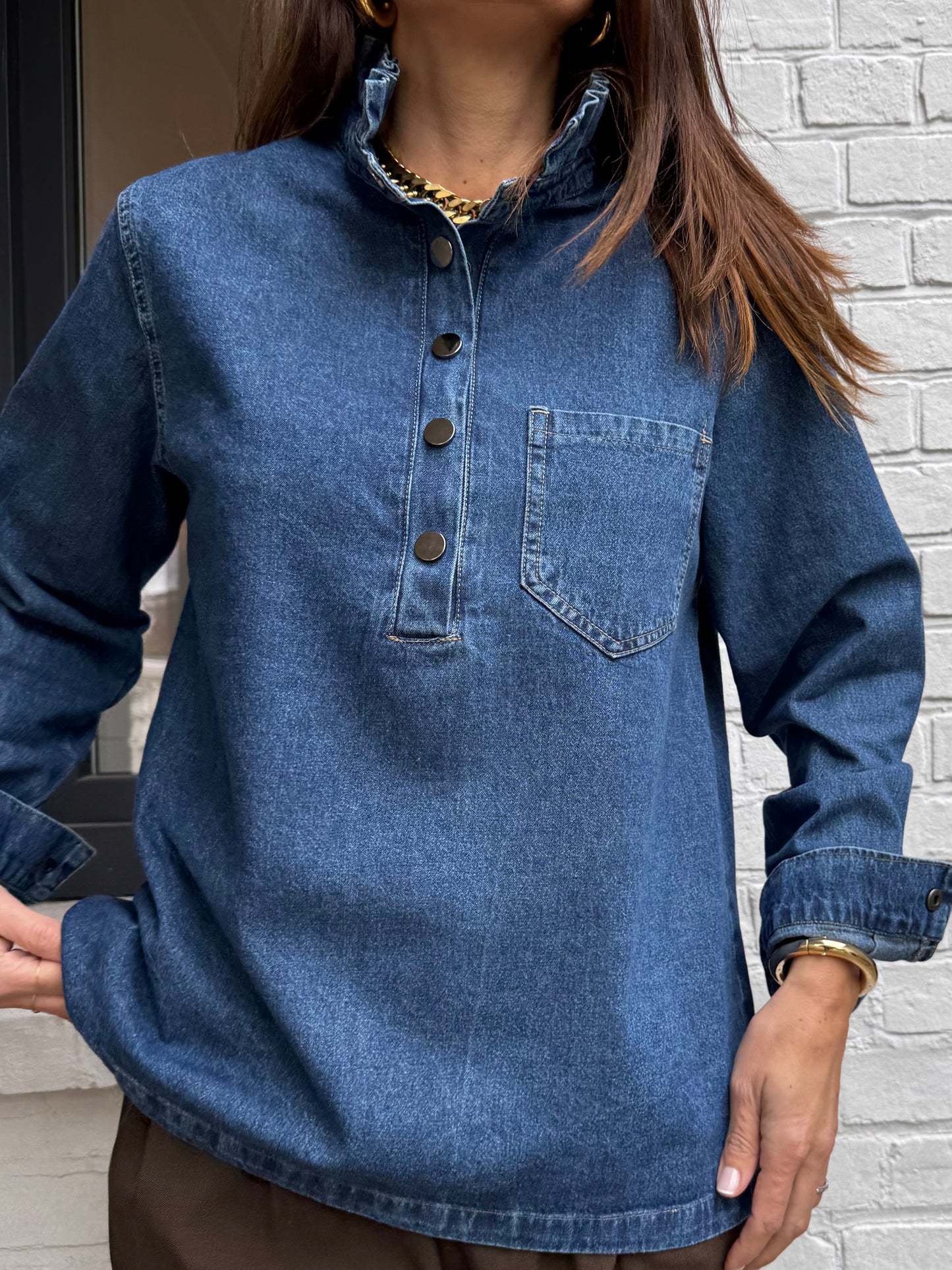 Blouse JEANNE denim bleu