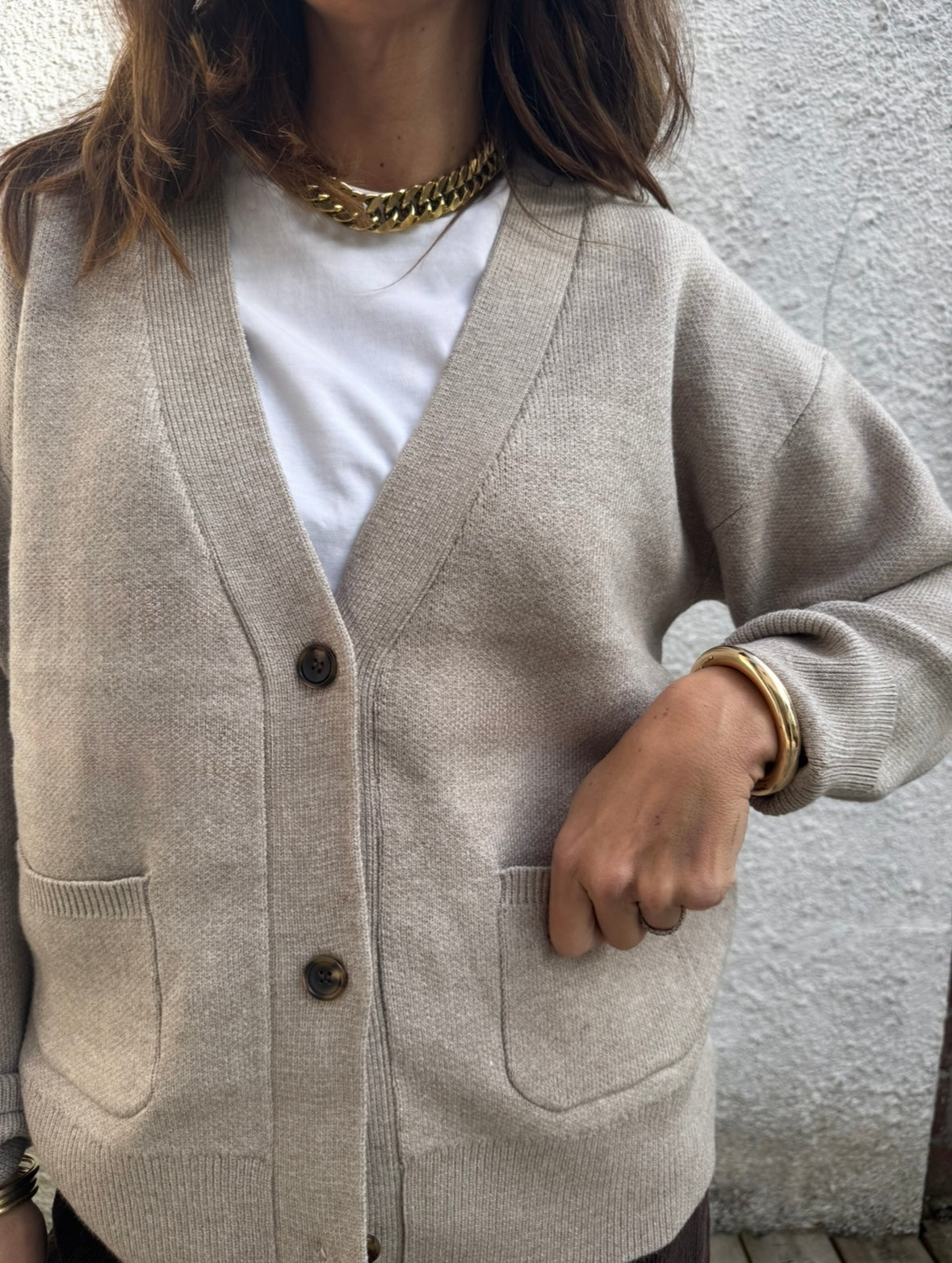Gilet BRICE beige col V