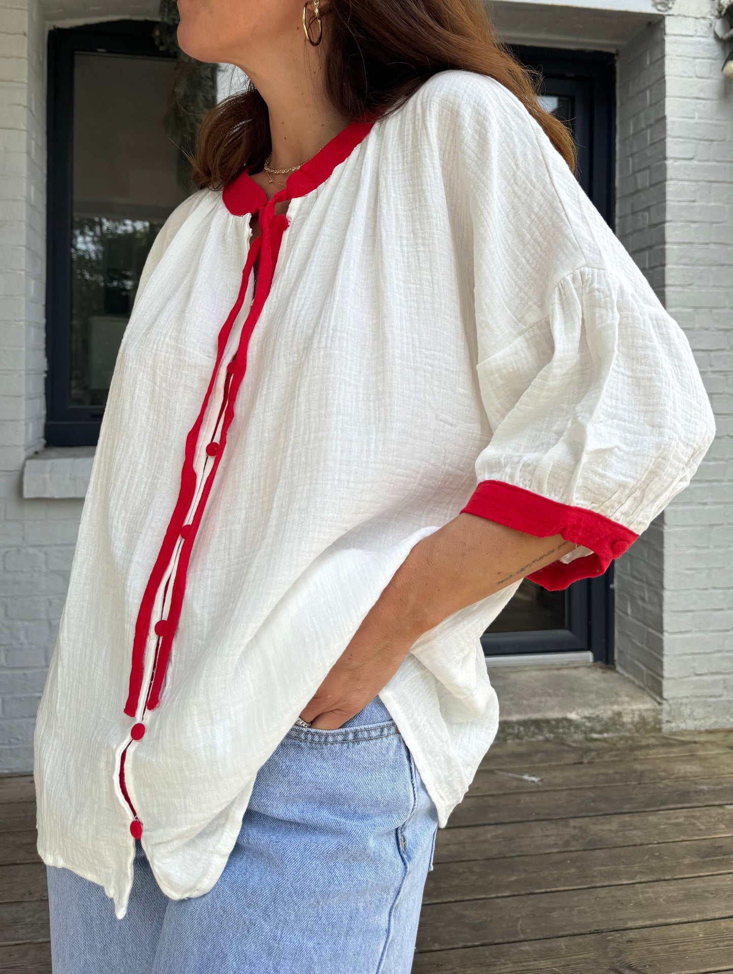 Blouse NORA rouge