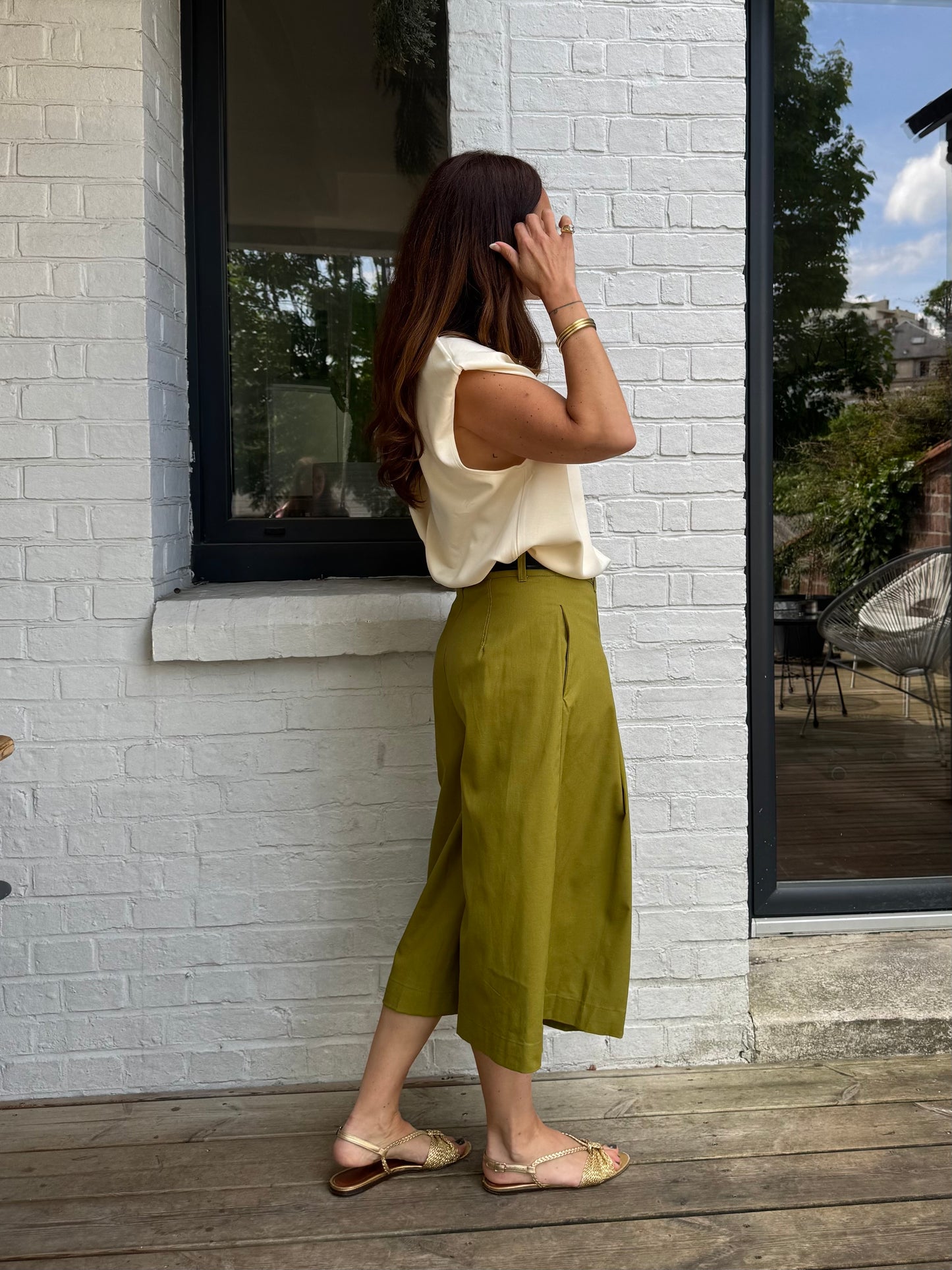 Jupe culotte ÉDEN olive