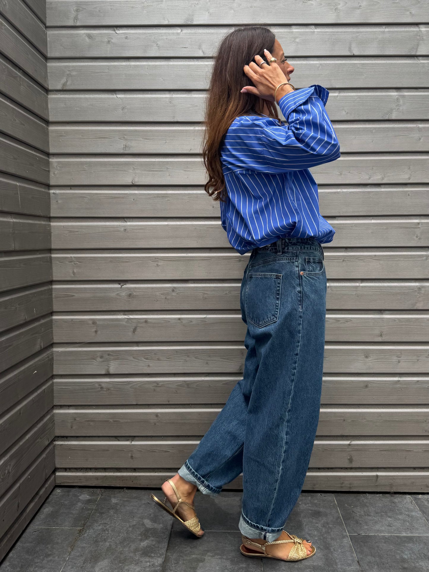 Chemise CLARA rayée bleue