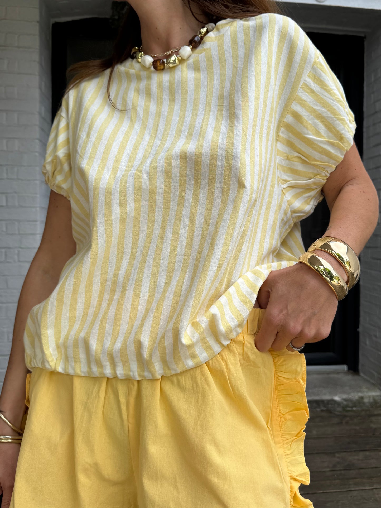 Short ARIEL jaune/orange