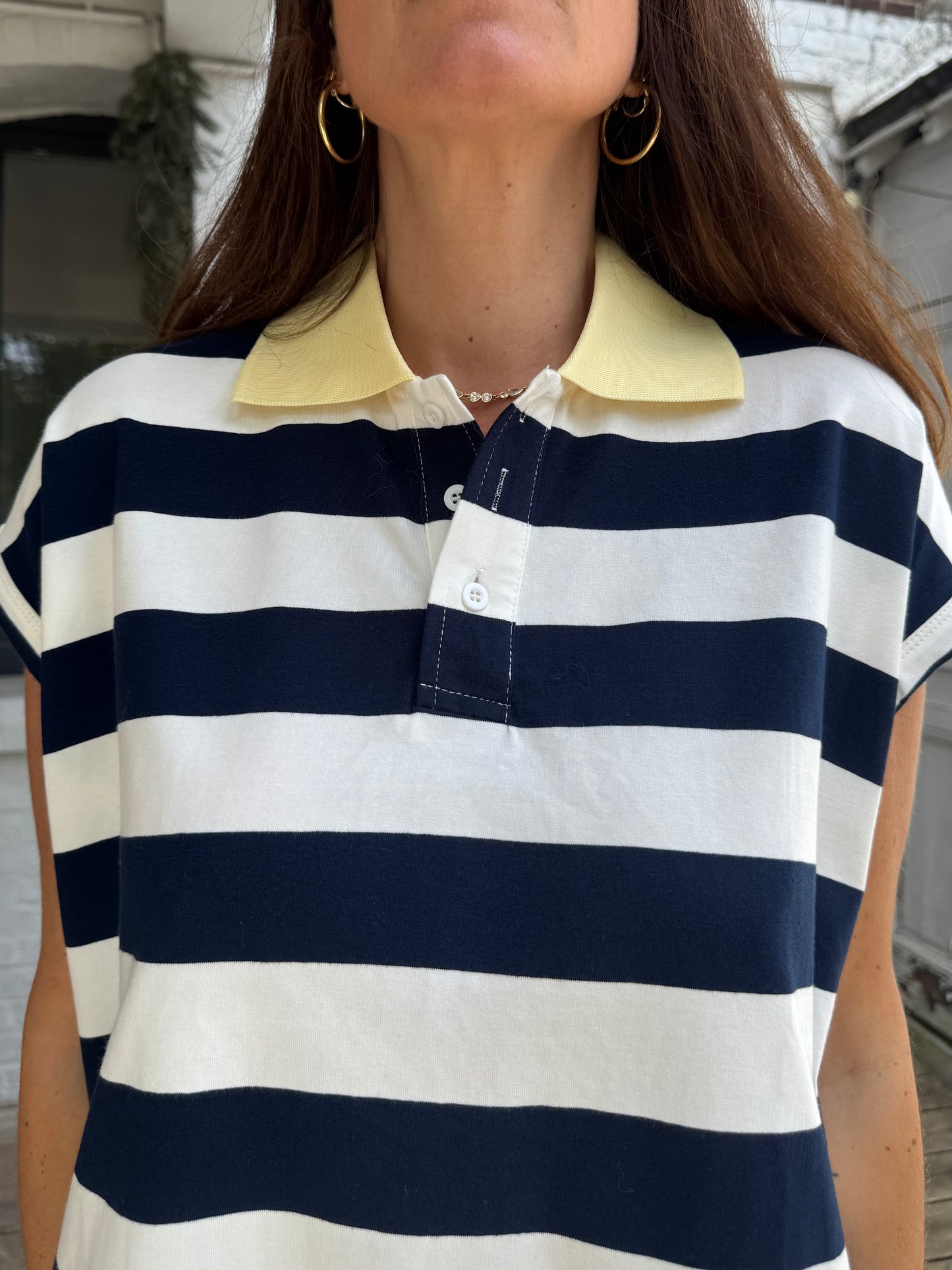 Polo MEL rayé bleu