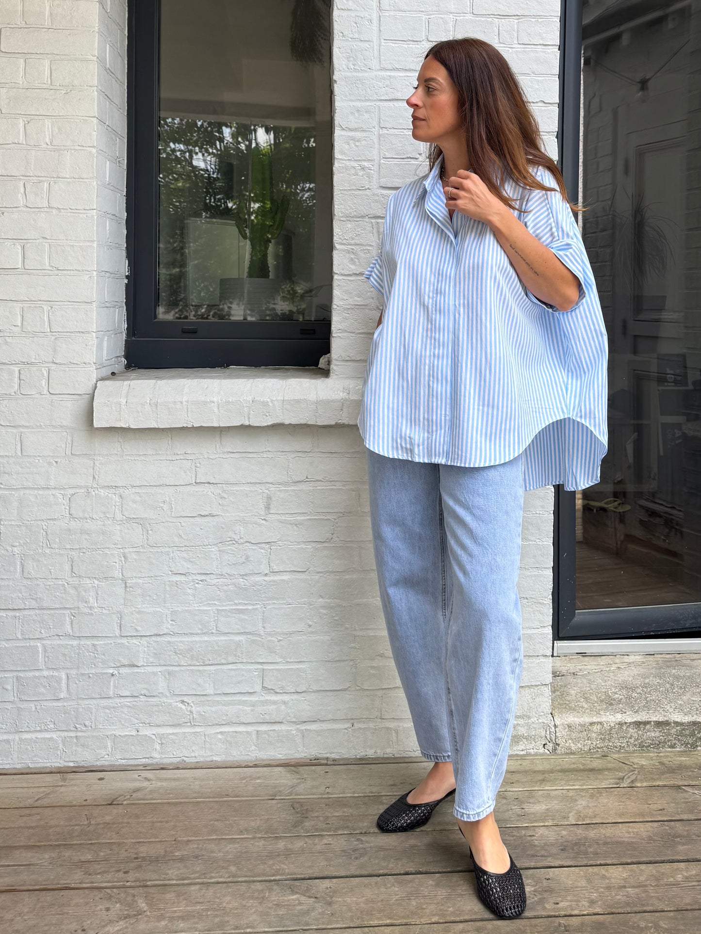 Chemise CAMILLE rayée bleue