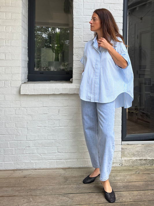 Chemise CAMILLE rayée bleue