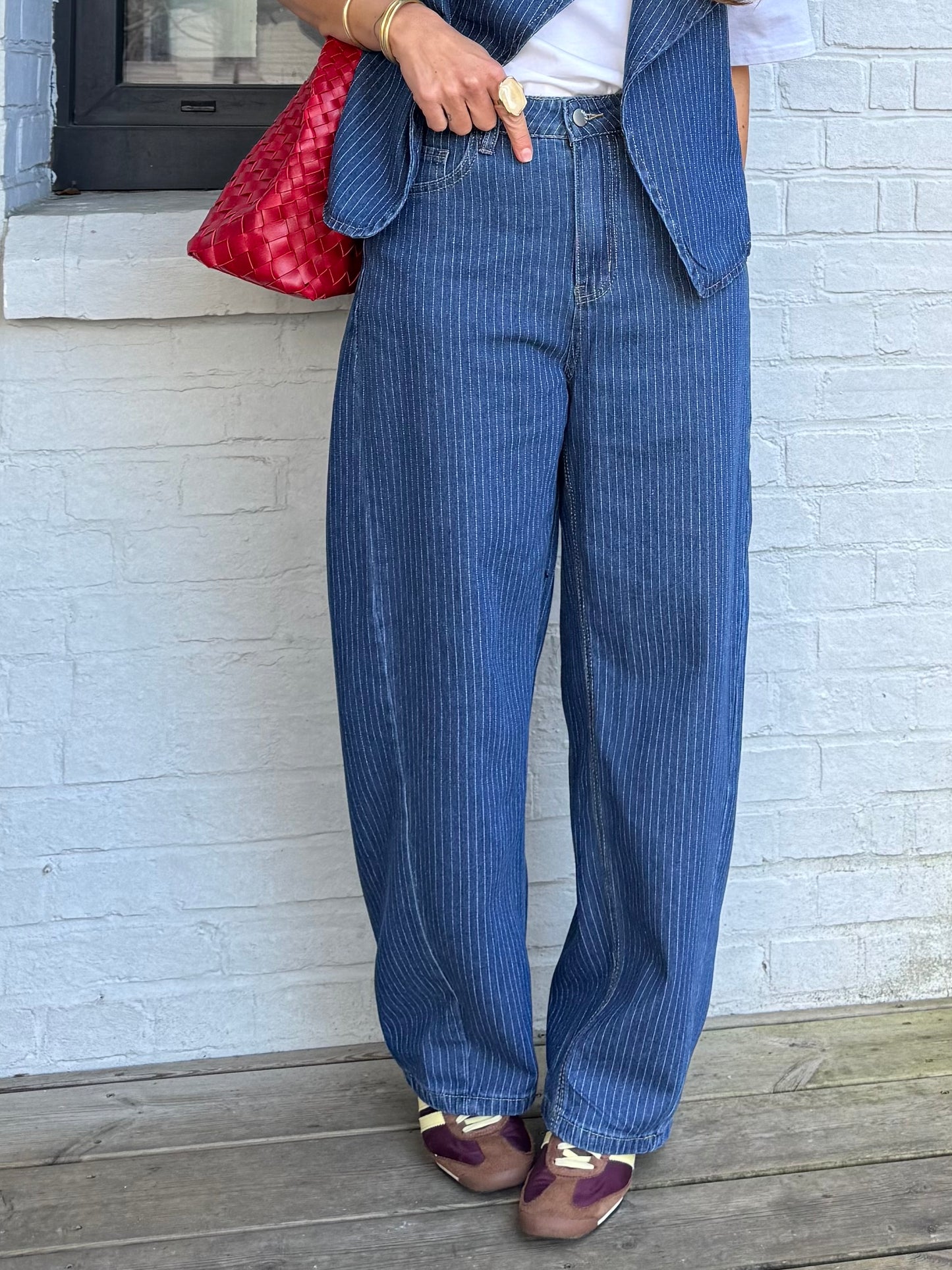 Pantalon MARLO denim rayé