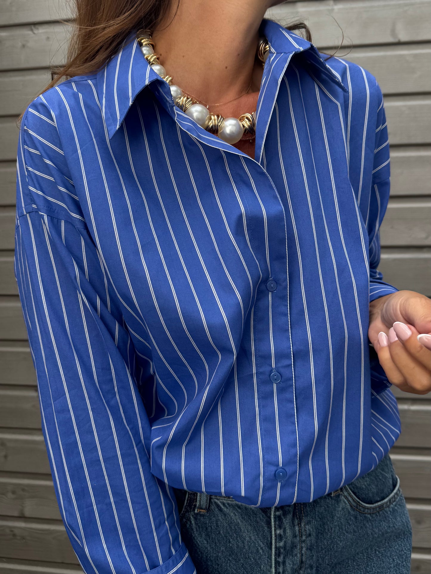 Chemise CLARA rayée bleue