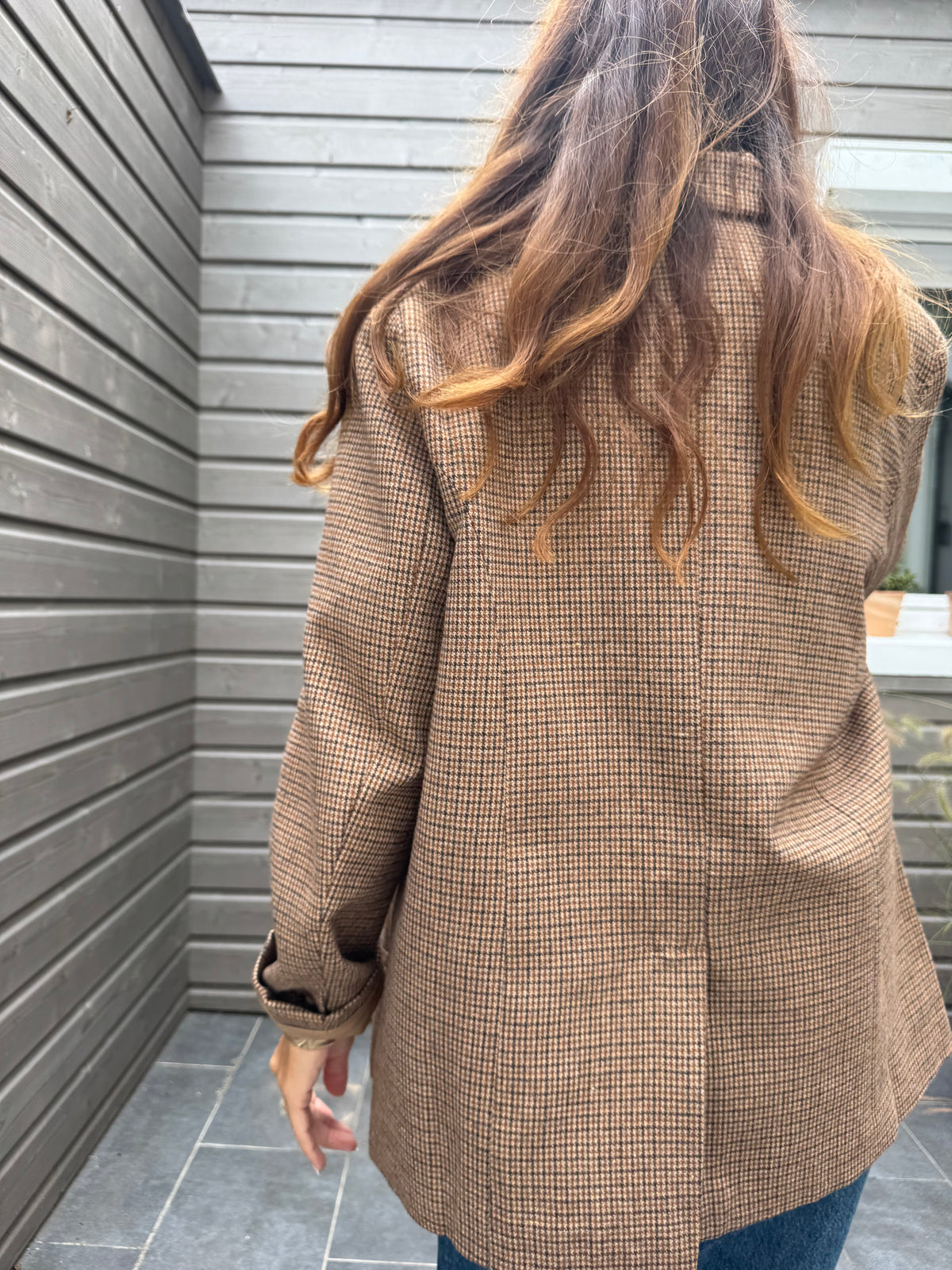 Blazer CLEM à carreaux marron