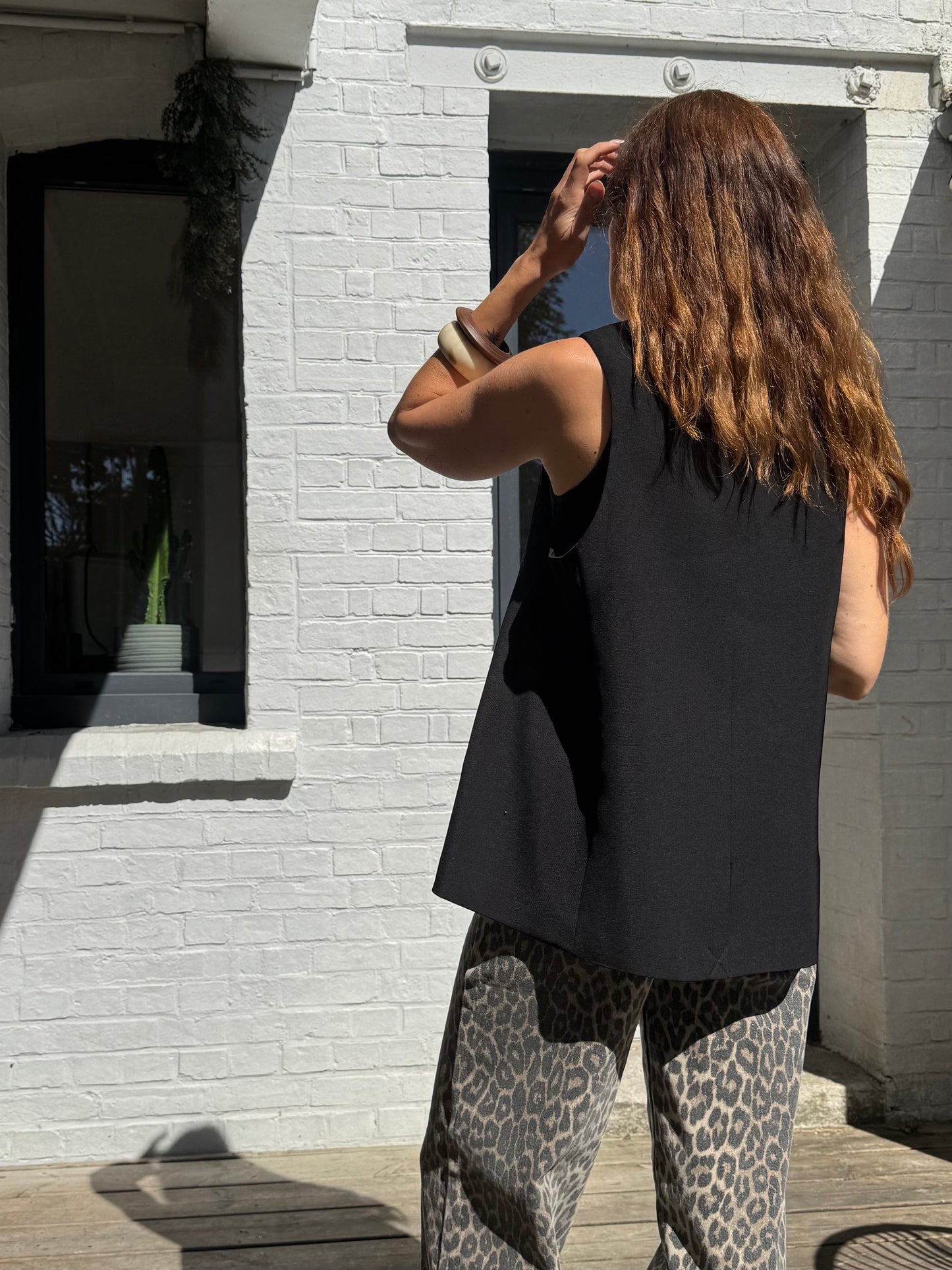 Blazer sans manches JOHN noir