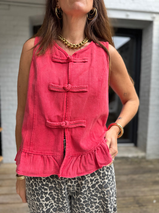 Top ADÈLE rouge