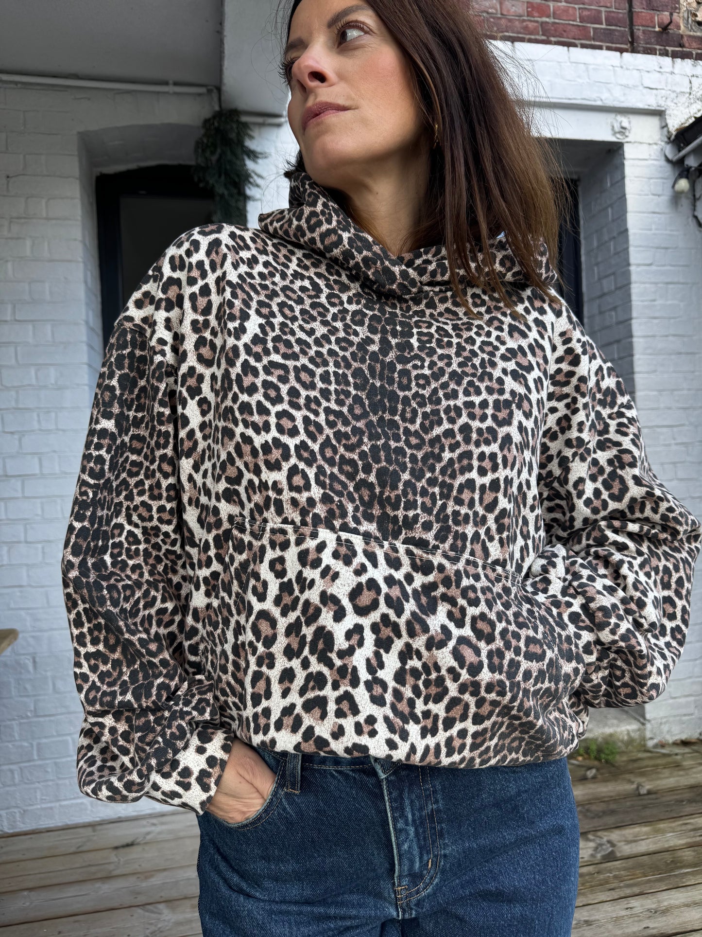 Sweat à capuche HOOD léopard