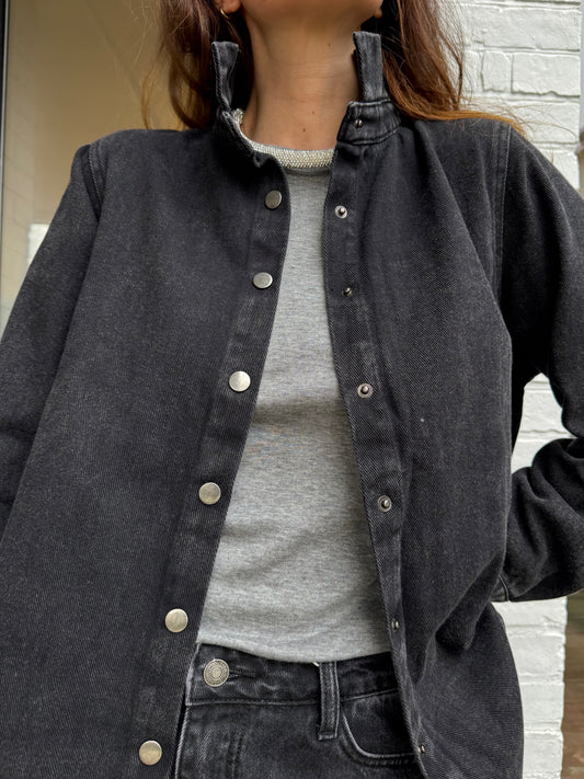 Chemise DÉSIRÉE denim noir délavé