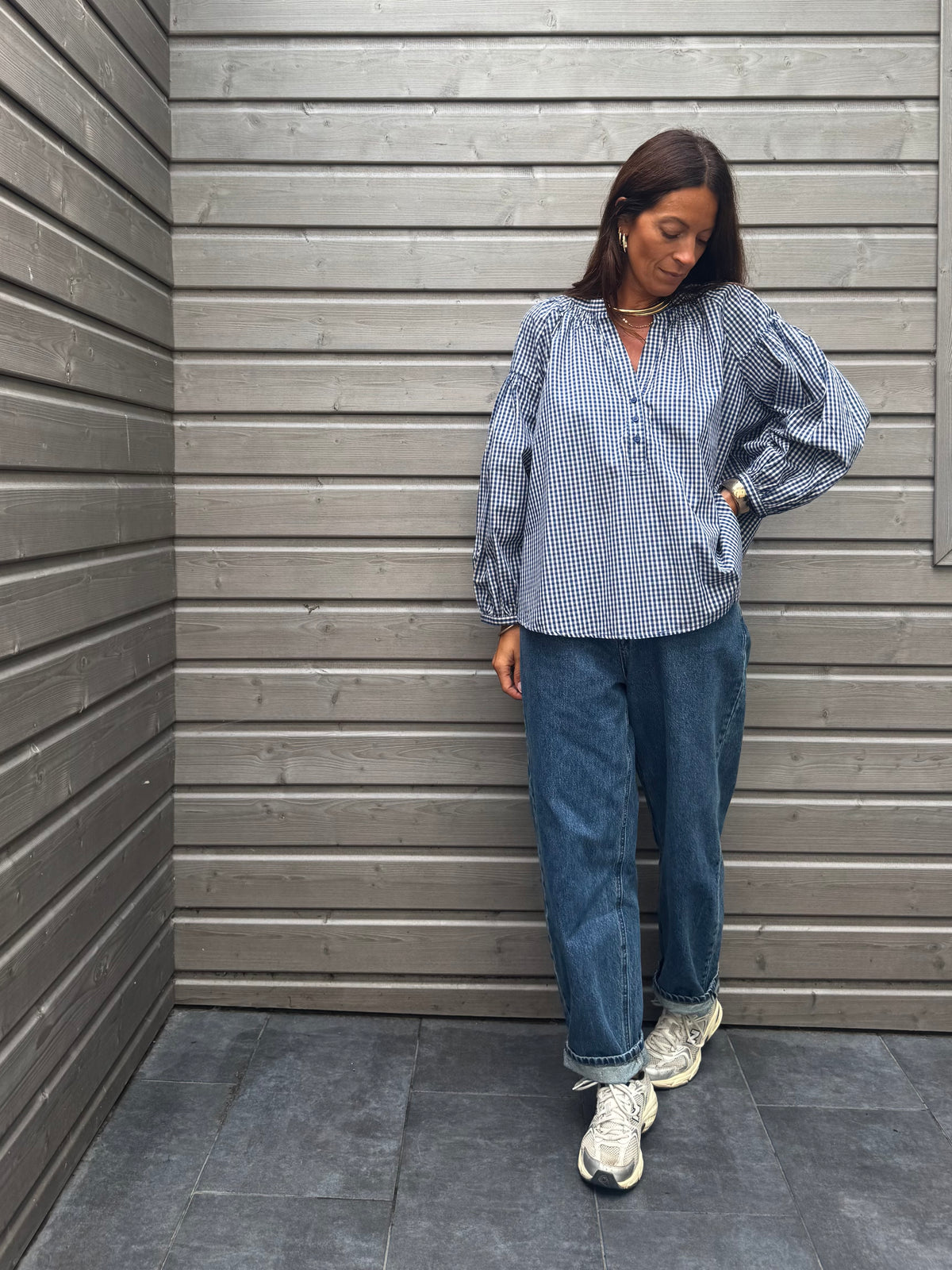 Blouse CASSY Vichy marine