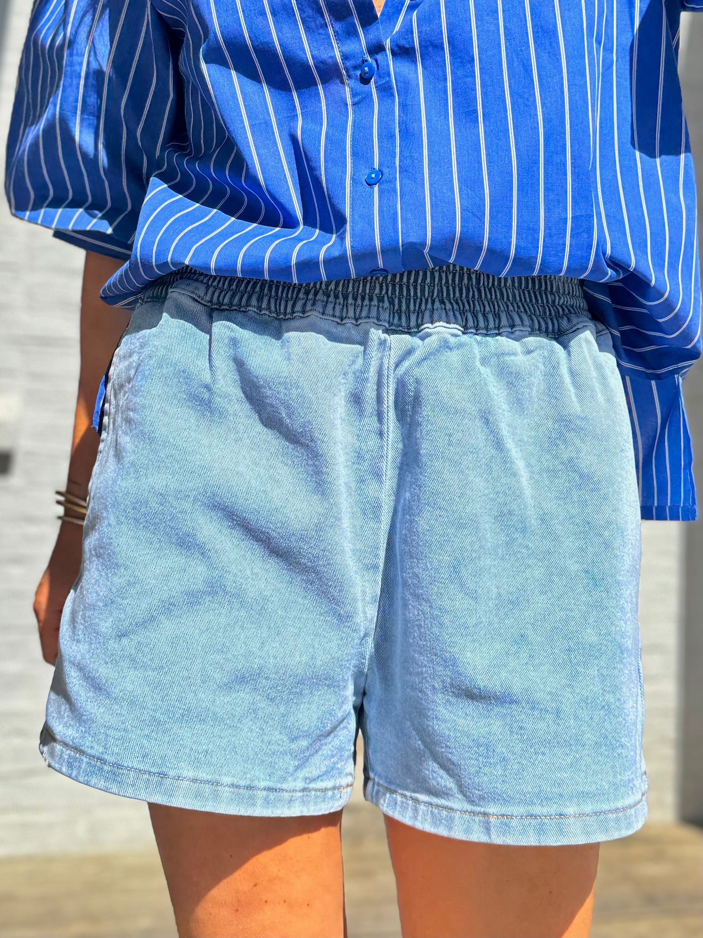 Short PACO denim bleu